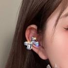 Set Of 1 / 2: Bow Rhinestone Alloy Cuff Earring
