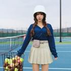 [fever & Percent] Plain Color Tennis Miniskirt