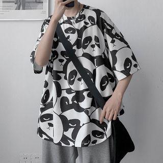 Panda Printed Short Sleeve T-shirt