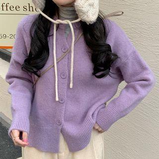 Plain Cardigan / Turtleneck Top