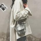Plaid Chain Strap Bucket Bag