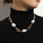 Irregular Bead Chain Necklace