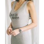 Sleeveless Lettering Midi Dress