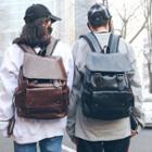Set: Faux Leather Backpack + Long Wallet