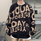 Long-sleeve Letter Sweater