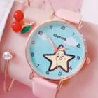 Star Print Strap Watch
