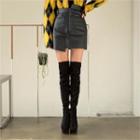 Fayed Faux-leather Miniskirt (2 Designs)