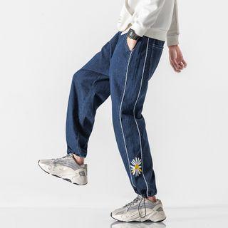 Daisy Embroidered Harem Jeans