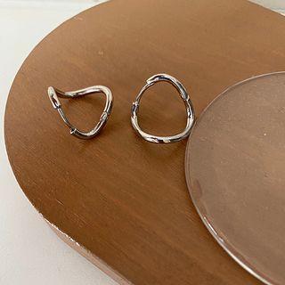 Geometry Drop Earring K92 - 1 Pair - Silver - One Size