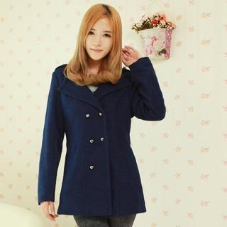 Notched-lapel Double-breasted Tweed Jacket