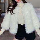 Fluffy Jacket White - One Size