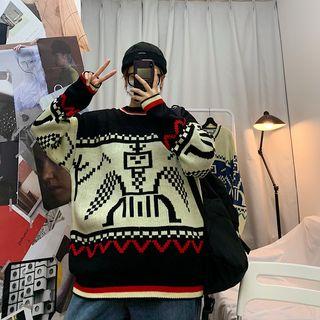Robot Print Sweater