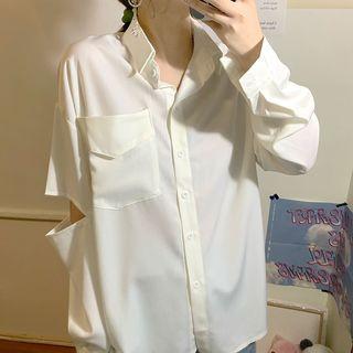 Cutout Chiffon Shirt