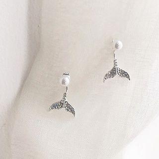 Mermaid Tail Faux Pearl Drop Earring