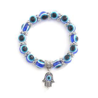 Color Block Bead Bracelet 11405 - 01 - Silver - One Size