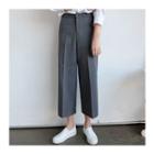 Pocket-side Cropped Wide-leg Pants