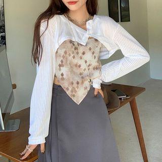 Irregular Camisole Top / Shrug / Midi A-line Skirt