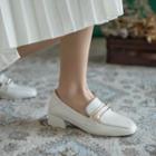 Low-heel Embellished Moccasins