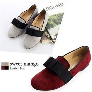 Round-toe Bow Loafers