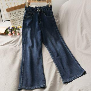 High-waist Straight-cut Loose Jeans