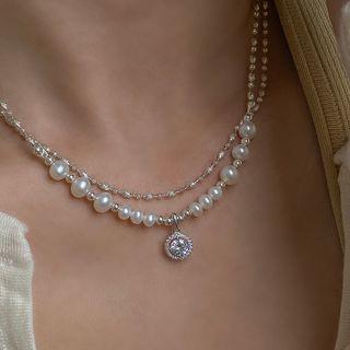Sterling Silver Choker Chain - Silver - 42cm To 45cm