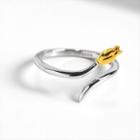 925 Sterling Silver Rose Open Ring Silver - One Size
