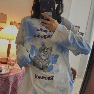 Cartoon Long-sleeve T-shirt White - One Size