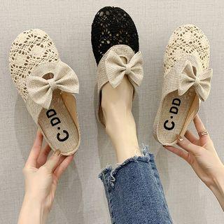 Ribbon Eyelet Flat Mules