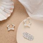 Faux Pearl Star Earring 1 Pair - White - One Size