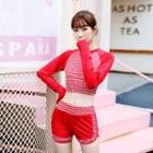 Set: Plaid Long-sleeve Top + Bottom