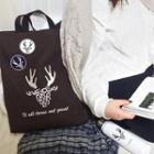 Deer Print Lightweight Shopper Bag Ivory - One Size