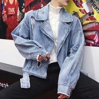 Ripped Denim Coat