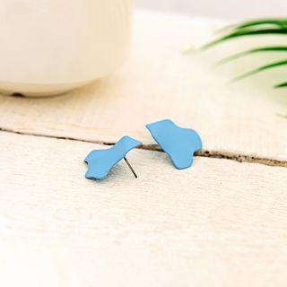 Irregular Alloy Earring Blue - One Size