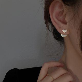 Heart Shell Sterling Silver Through & Through Earring