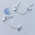 925 Sterling Silver Star Earring S925 Sterling Silver - 1 Pair - Silver - One Size