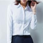Set: Plain Dress Shirt + Pinstriped Dress Pants