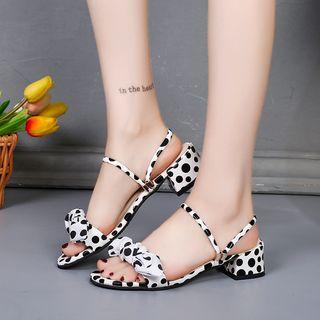 Polka Dot Bow Two-way Sandals
