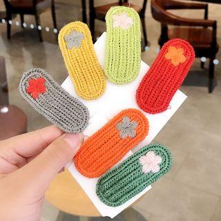 Floral Knit Hair Clip