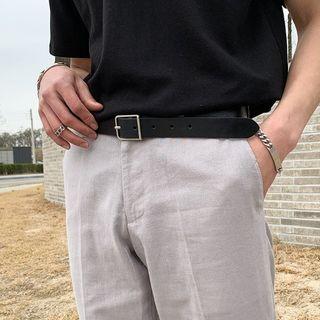 Plain Cowhide Belt Black - One Size