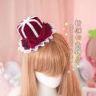 Flower Bow-accent Hat Hair Clip