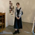 Zebra Print Blouse / Midi Jumper Dress