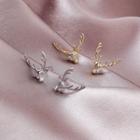 Rhinestone Alloy Deer Earring 1 Pair - Type A - Gold - One Size