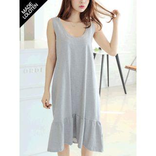 Ruffled-hem Tank Dress