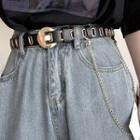 Alloy Chained Faux Leather Belt