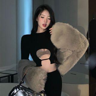 Fluffy Jacket 9988 - Jacket - Coffee - One Size