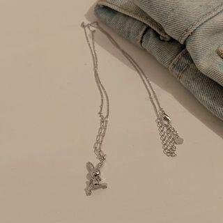 Rabbit Pendant Alloy Necklace 1 Pc - Silver - One Size