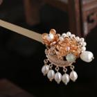 Faux Pearl Alloy Flower Hair Stick