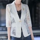 3/4-sleeve Lace Blazer