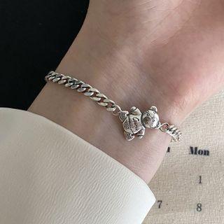 Bear Bracelet S195 - 1 Pc - Silver - One Size