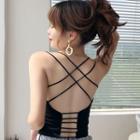 Caged Back Padded Camisole Top